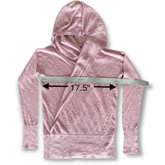 Lululemon NWOT Calm and Collected Wrap Linen Hooded Cardigan Sweater Pink S 4 6 - Picture 10 of 11